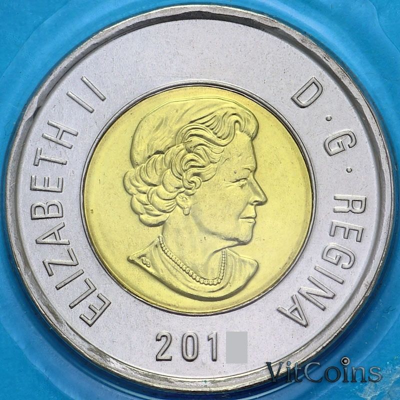 Монета Канада 2 доллара 2014 год. BU