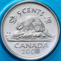 Канада 5 центов 2007 год. BU