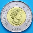 Монета Канада 2 доллара 2022 год. 50 лет Суперсерии по хоккею. Цветная