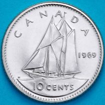 Канада 10 центов 1969 год. BU