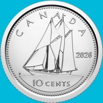 Канада 10 центов 2026 год. BU