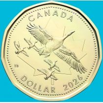 Канада 1 доллар 2026 год. Казарки. О, Канада!