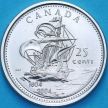 Монета Канада 25 центов 2004 год. 400 лет первому французскому поселению