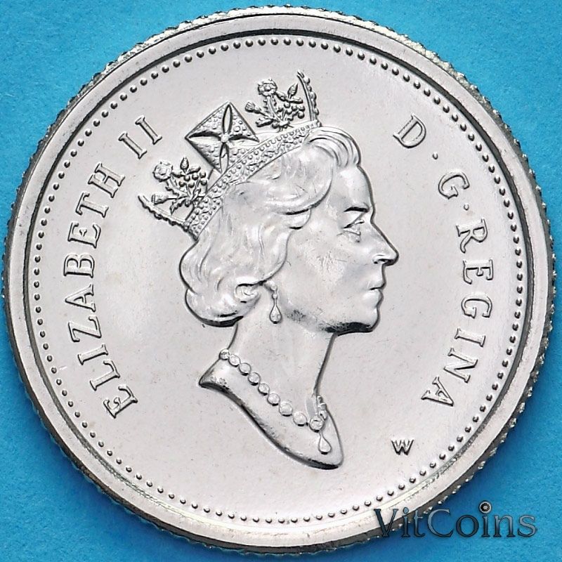 Монета Канада 10 центов 2000 год. Виннипег. BU