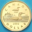 Монета Канада 1 доллар 2002 год. 15 лет долларовой монете "Луни". Пруф Монета Канада 1 доллар 2002 год. 15 лет долларовой монете "Луни". Пруф