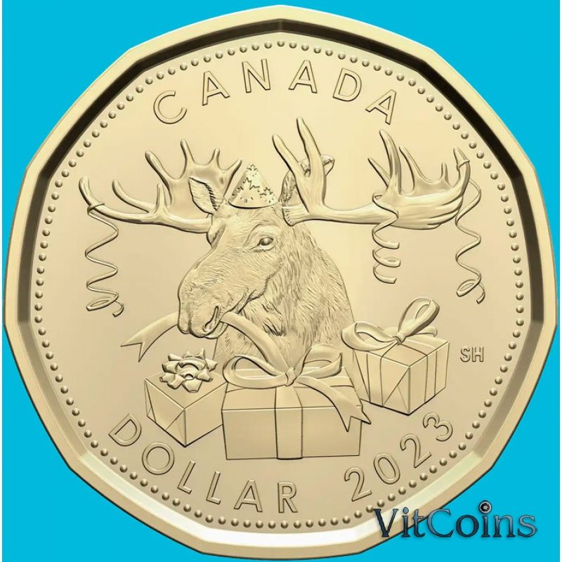 Монета Канада 1 доллар 2023 год. Лось. Подарки Монета Канада 1 доллар 2023 год. Лось. Подарки