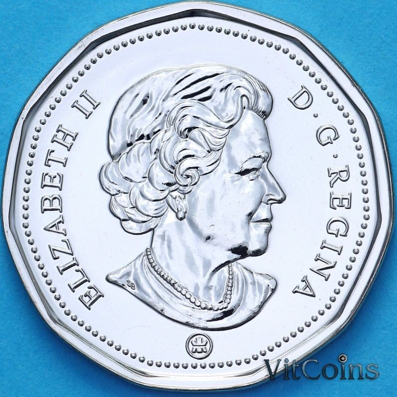 Монета Канада 1 доллар 2009 год. Калгари Флэймз. Эмблема (гостевая)