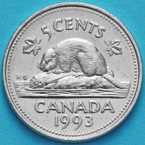 Канада 5 центов 1990-2001 год.