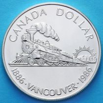 Канада 1 доллар 1986 год. Ванкувер. Серебро.