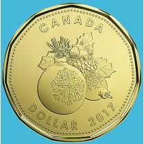 Канада 1 доллар 2017 год. Рождество