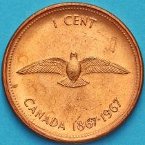 Канада 1 цент 1967 год. 100 лет Конфедерации Канада