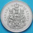 Монета Канада 50 центов 1996 год. Королевский герб Канады.