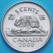 Канада 5 центов 2008 год.