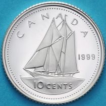 Канада 10 центов 1999 год. Серебро. Пруф.