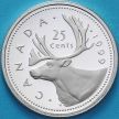 Монета Канада 25 центов 1999 год. Серебро. Пруф.