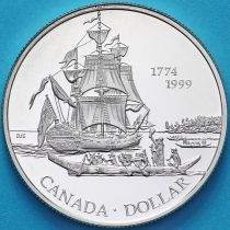 Канада 1 доллар 1999 год. Остров Королевы Шарлотты. Серебро. Пруф.