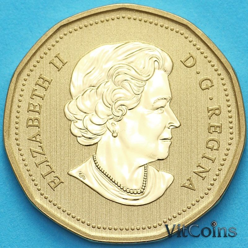 Монета  Канада 1 доллар 2013 год. Матовая. Пруф.