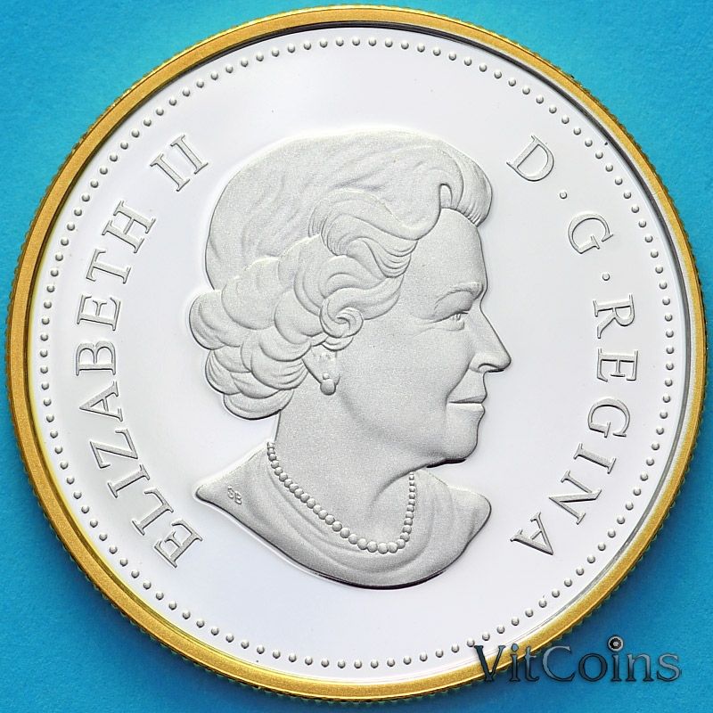 Монета Канада 1 доллар 2010 год. 100 лет канадским ВМФ. Пруф.