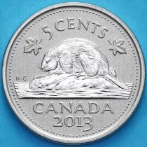 Канада 5 центов 2013 год. Матовая. Пруф.