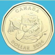 Канада 1 доллар 2024 год. Бобер. О, Канада!