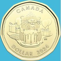 Канада 1 доллар 2024 год. Бобер, подарок