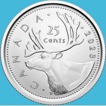 Канада 25 центов 2023 год. Карл