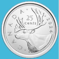 Канада 25 центов 2024 год. BU