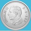 Монета Канада 25 центов 2024 год. BU