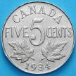Монета Канада 5 центов 1934 год.