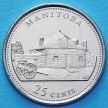 Монета Канады 25 центов 1992 год. Манитоба.
