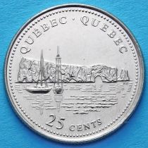 Канада 25 центов 1992 год. Квебек.