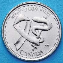 Канада 25 центов 2000 год. Миллениум. Здоровье.