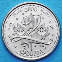Канада 25 центов 2000 год. Миллениум. Гордость.