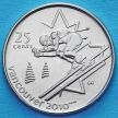 Монета Канады 25 центов 2007 год. Горнолыжный спорт.