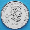Монета Канады 25 центов 2007 год. Горнолыжный спорт.