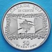 Монета Канады 25 центов 2015 год. Флаг Канады.