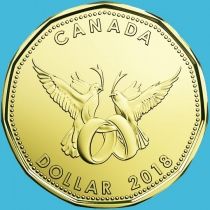 Канада 1 доллар 2018 год. Свадьба