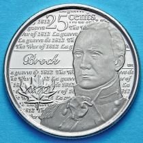 Канада 25 центов 2012 год. Генерал-майор Исаак Брок.