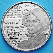 Канада 25 центов 2013 год. Лора Секорд.