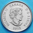 Монета Канада 25 центов 2012 год. Генерал-майор Исаак Брок. Цветная