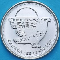 Канада 25 центов 2011 год. Сапсан