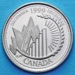 Монета Канады 25 центов 1999 год. Миллениум. Декабрь. Это Канада.