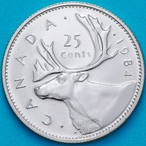 Канада 25 центов 1984 год. BU