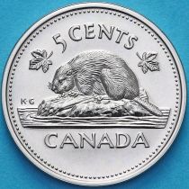 Канада 5 центов 2002 год. 50 лет правления Королевы. BU