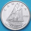 Монета Канада 10 центов 1980 год. BU