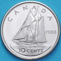 Канада 10 центов 1980 год. BU