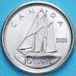 Монета Канада 10 центов 2020 год.