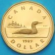 Монета Канада 1 доллар 1989 год. Пруф.