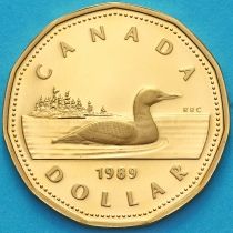 Канада 1 доллар 1989 год. Пруф.