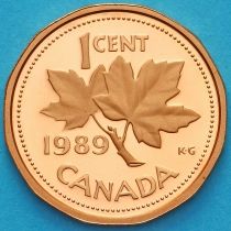 Канада 1 цент 1989 год. Пруф.